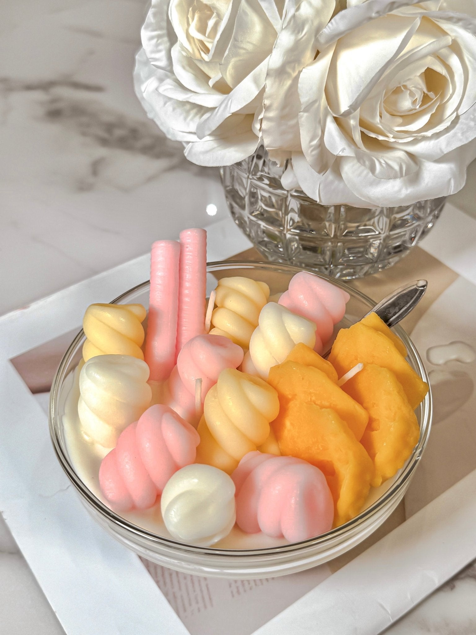 Marshmallow & Pineapple Ice Cream Bowl Candle - XXL