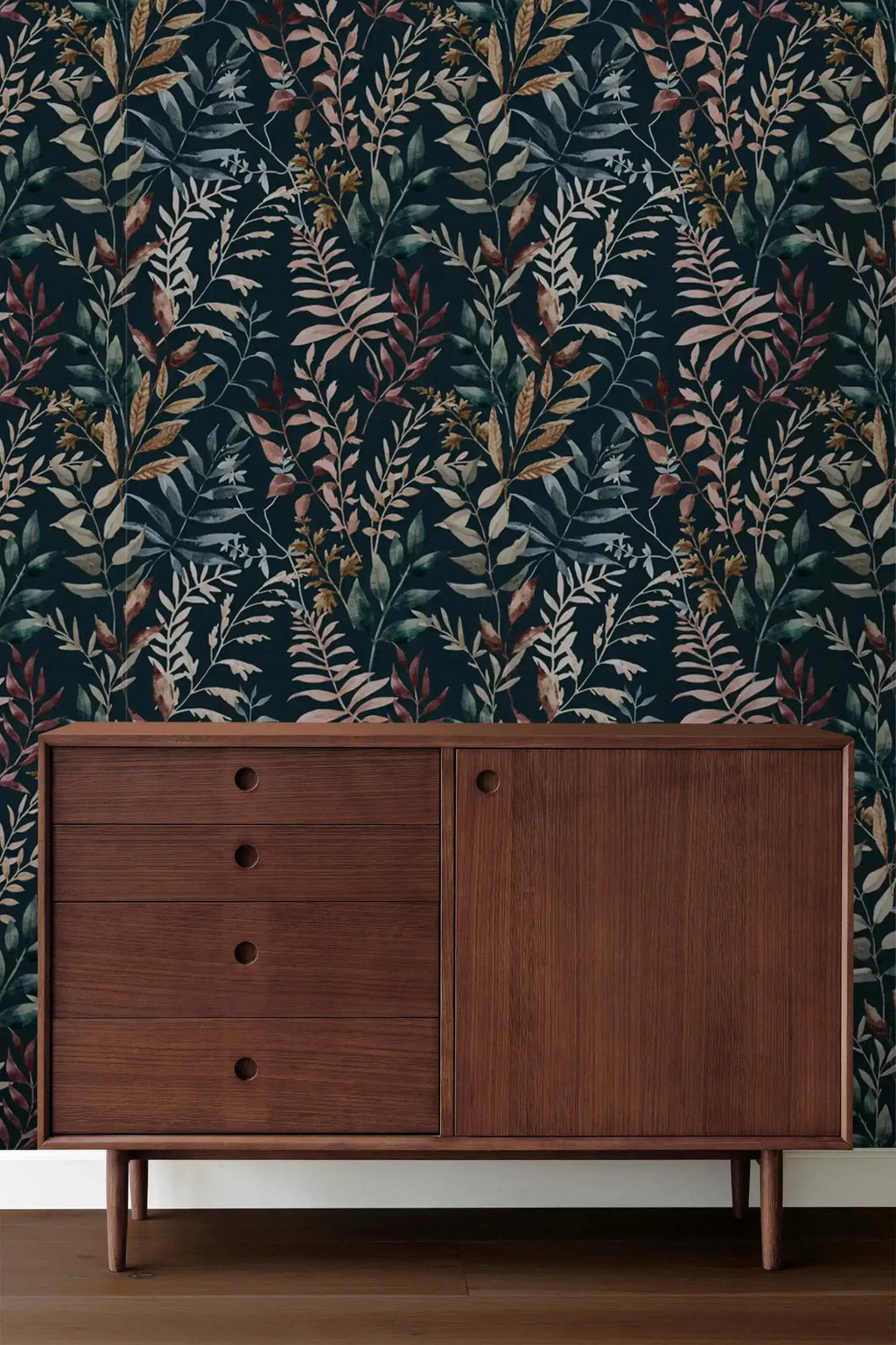 Midnight Botanical Haven Wallpaper