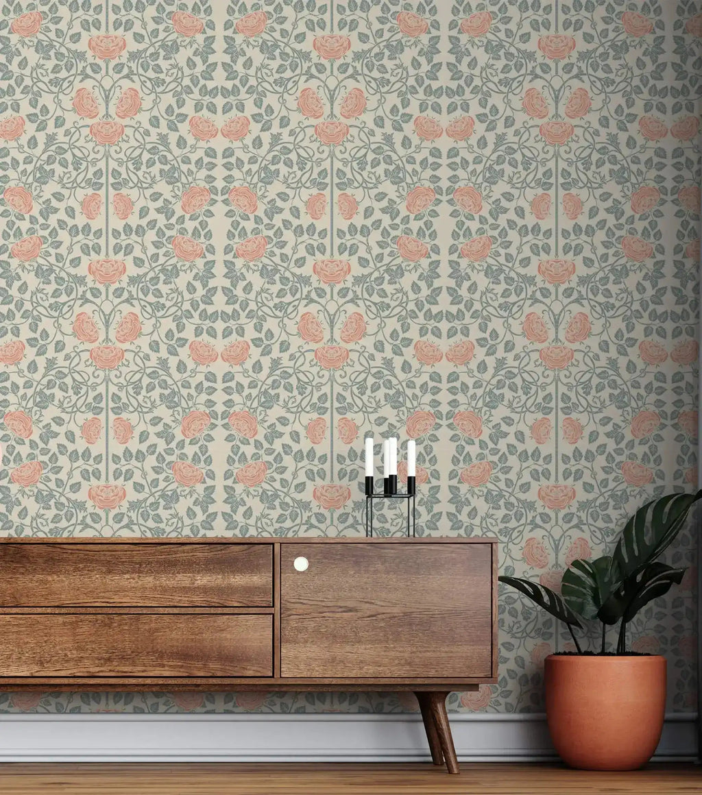 Vintage Rose Garden Wallpaper