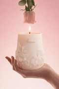 Embossed Floral Candle