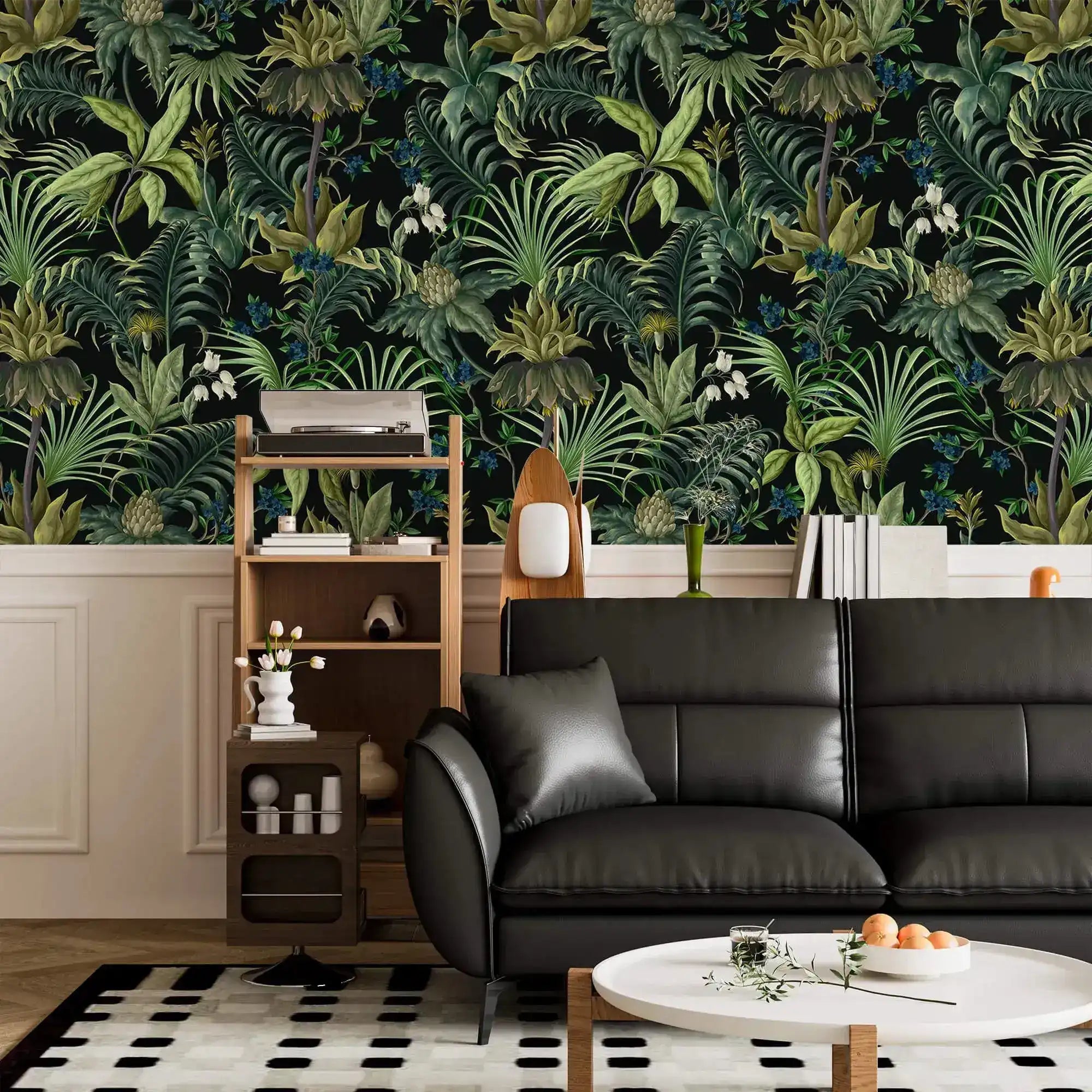 Tropical Jungle Canopy Wallpaper w 145" x 110" h / Traditional