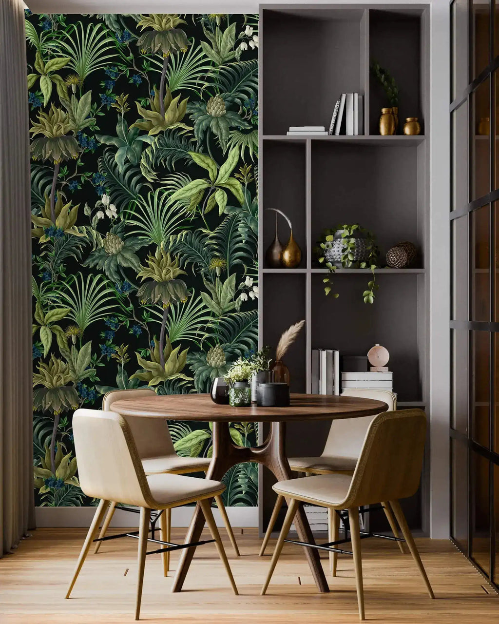 Tropical Jungle Canopy Wallpaper w 145" x 110" h / Traditional