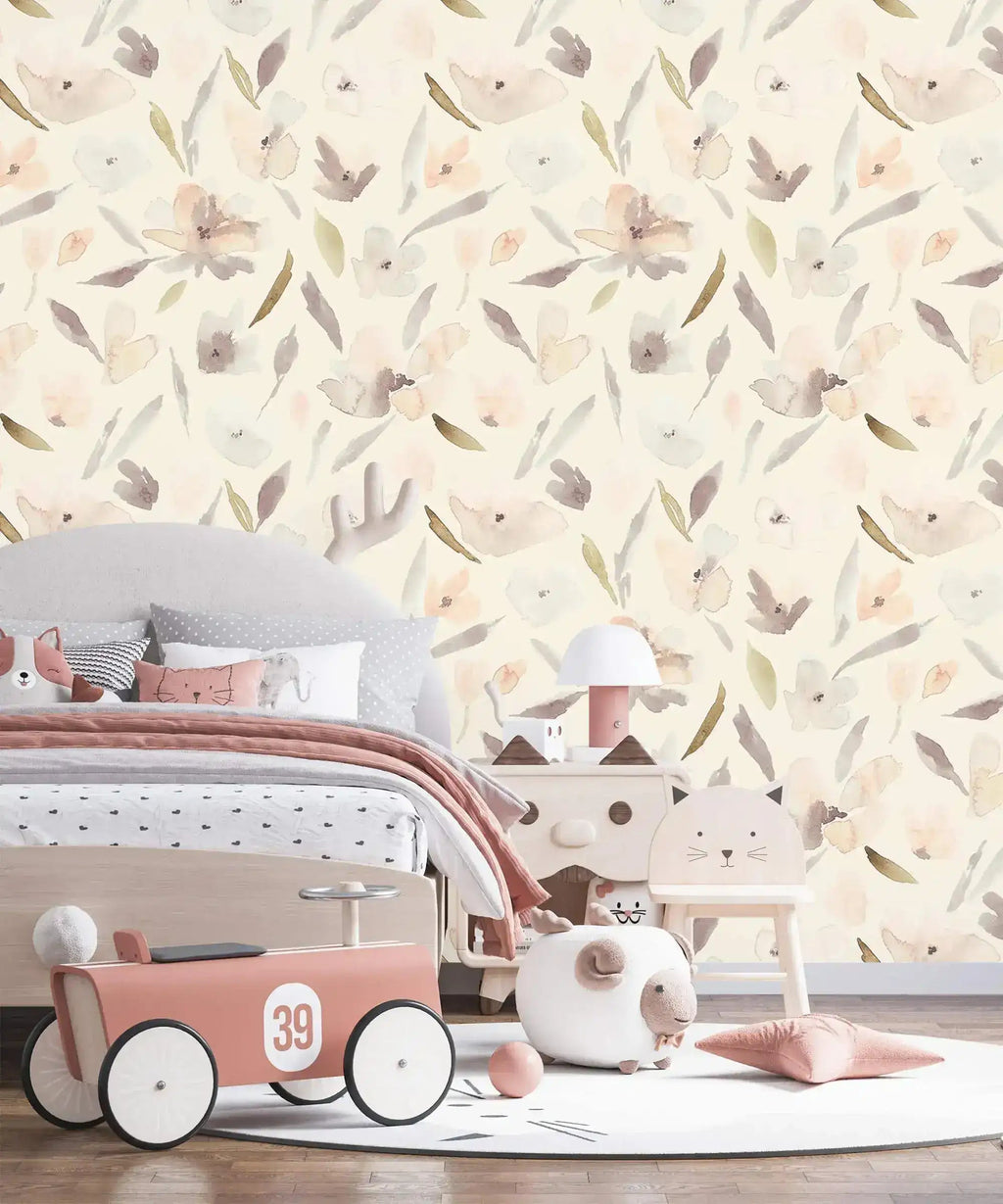Pastel Watercolor Blossom Wallpaper