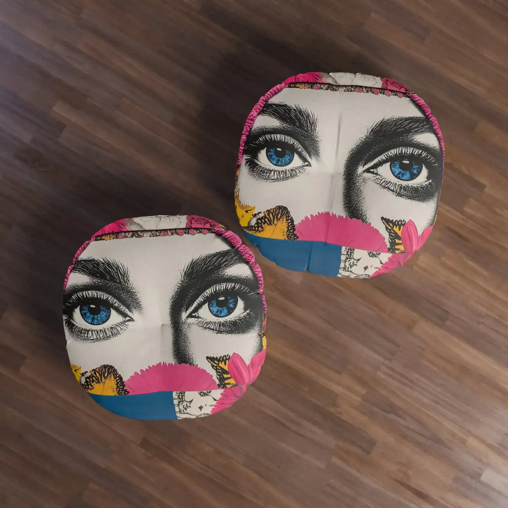Bold Floral Portrait Floor Pillow