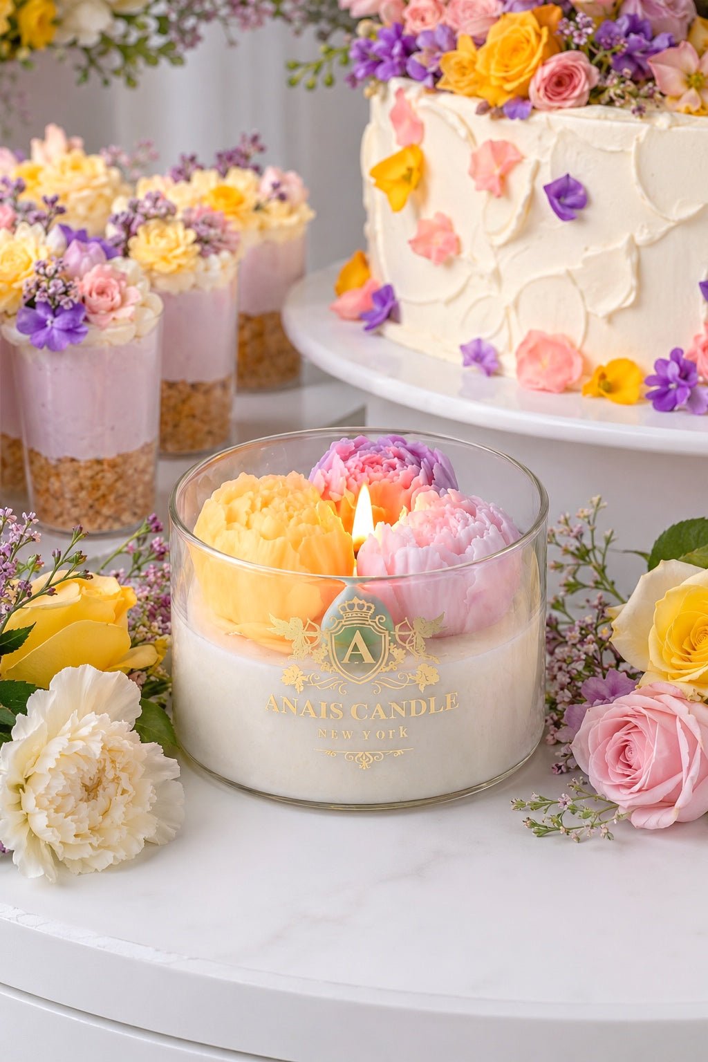 Peony Bouquet Candle