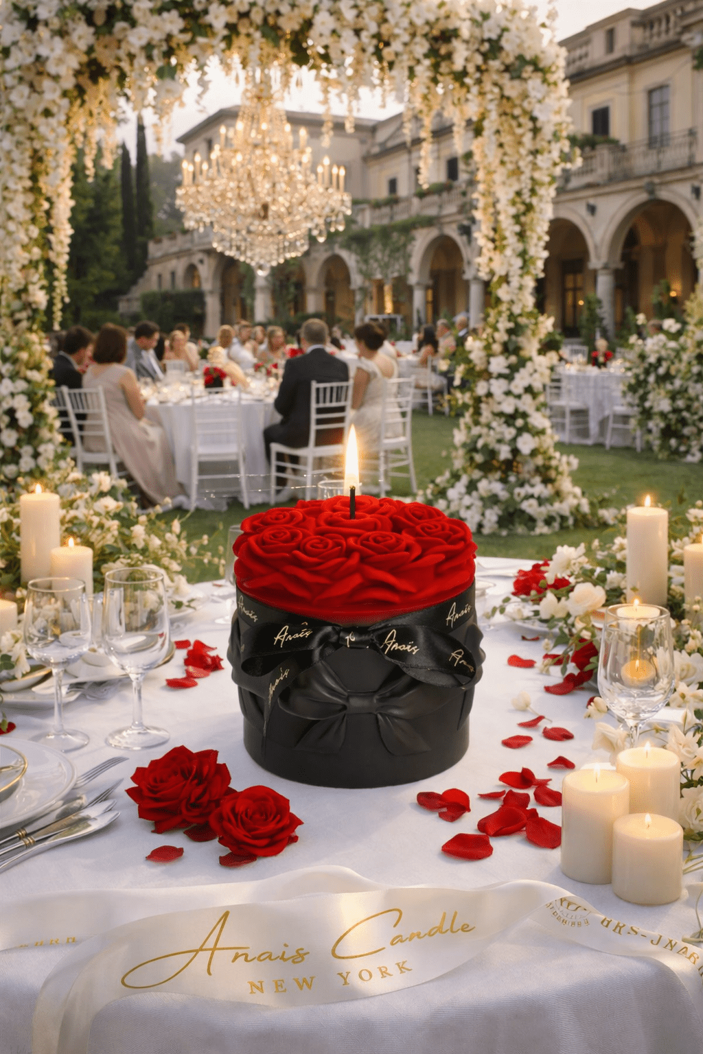 Lavish Rose Bouquet Candle in Lipstick - XXL