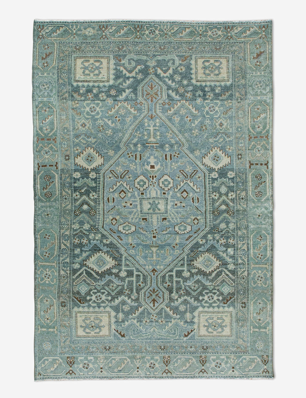 Vintage Turkish Hand-Knotted Wool Rug No. 451, 4'3" x 6'8"