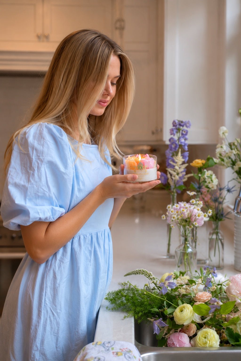 Peony Bouquet Candle