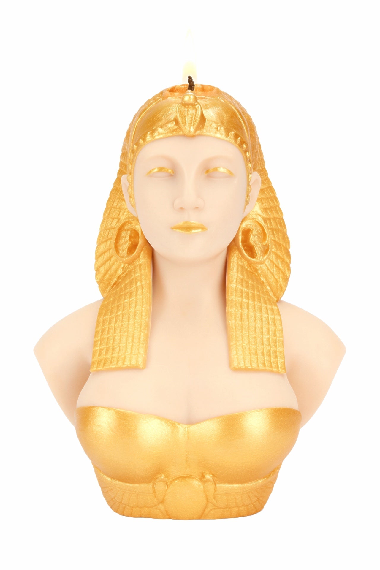 Golden Cleopatra Candle - Hand Painted
