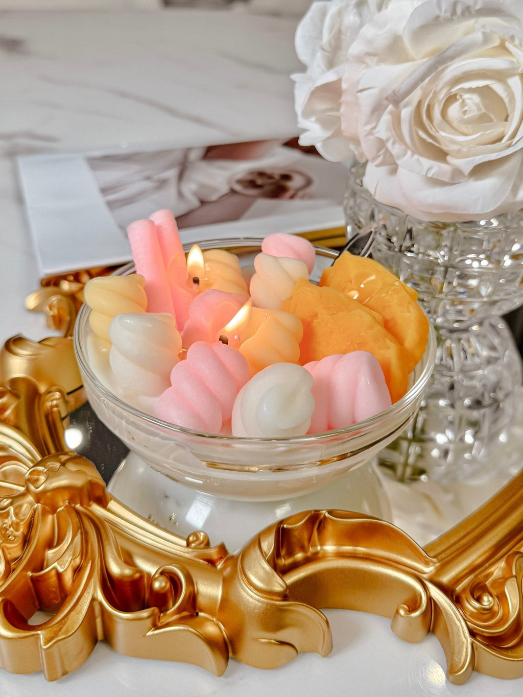 Marshmallow & Pineapple Ice Cream Bowl Candle - XXL