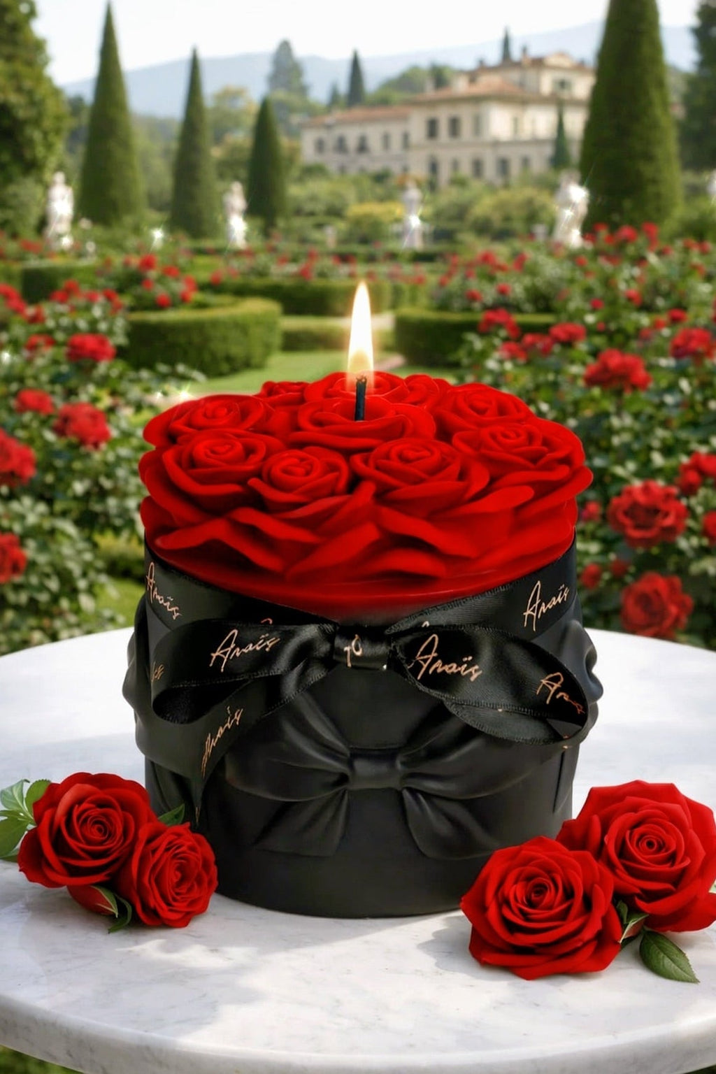 Lavish Rose Bouquet Candle in Lipstick - XXL