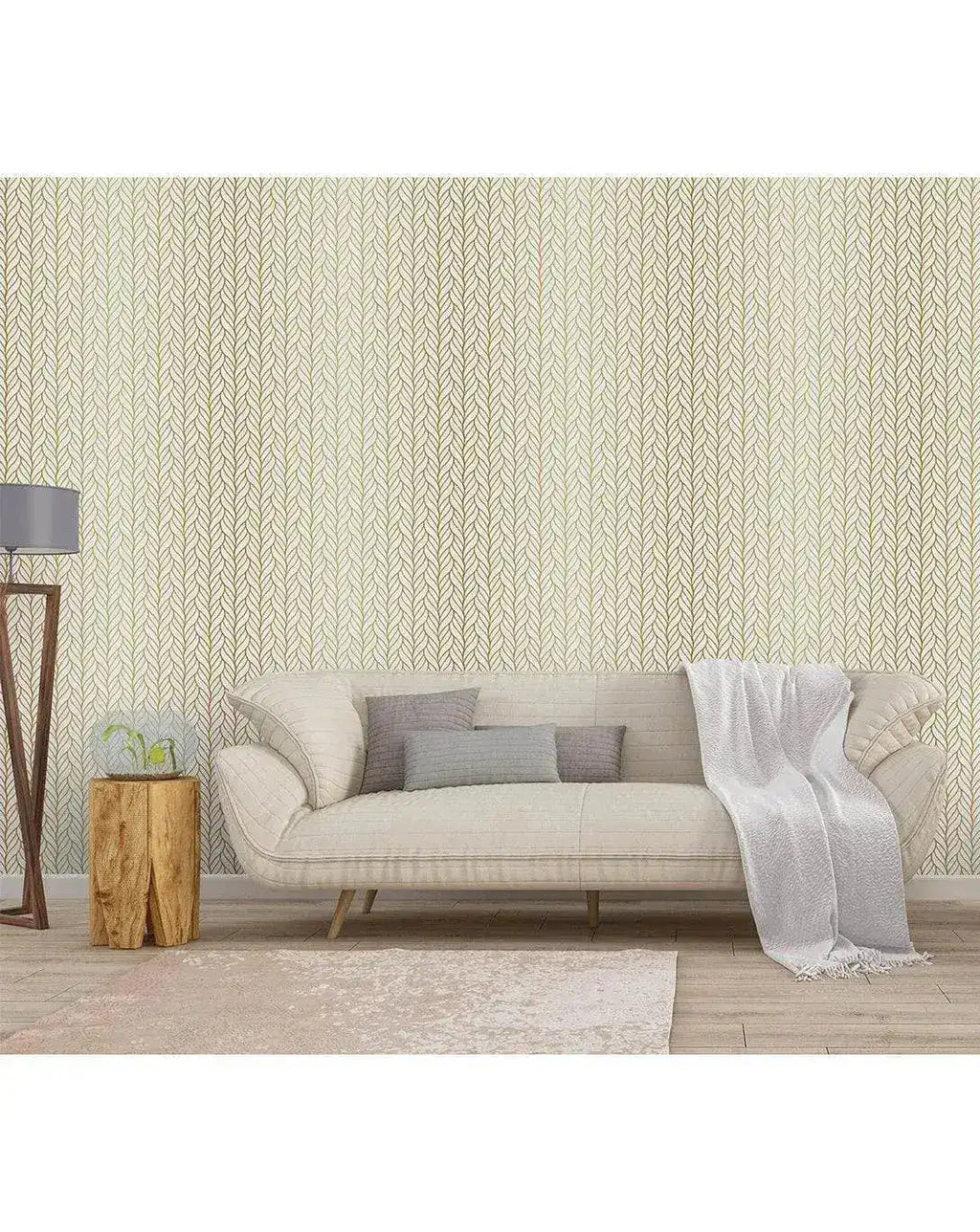 Art deco Golden Retro Braids Removable Wallpaper