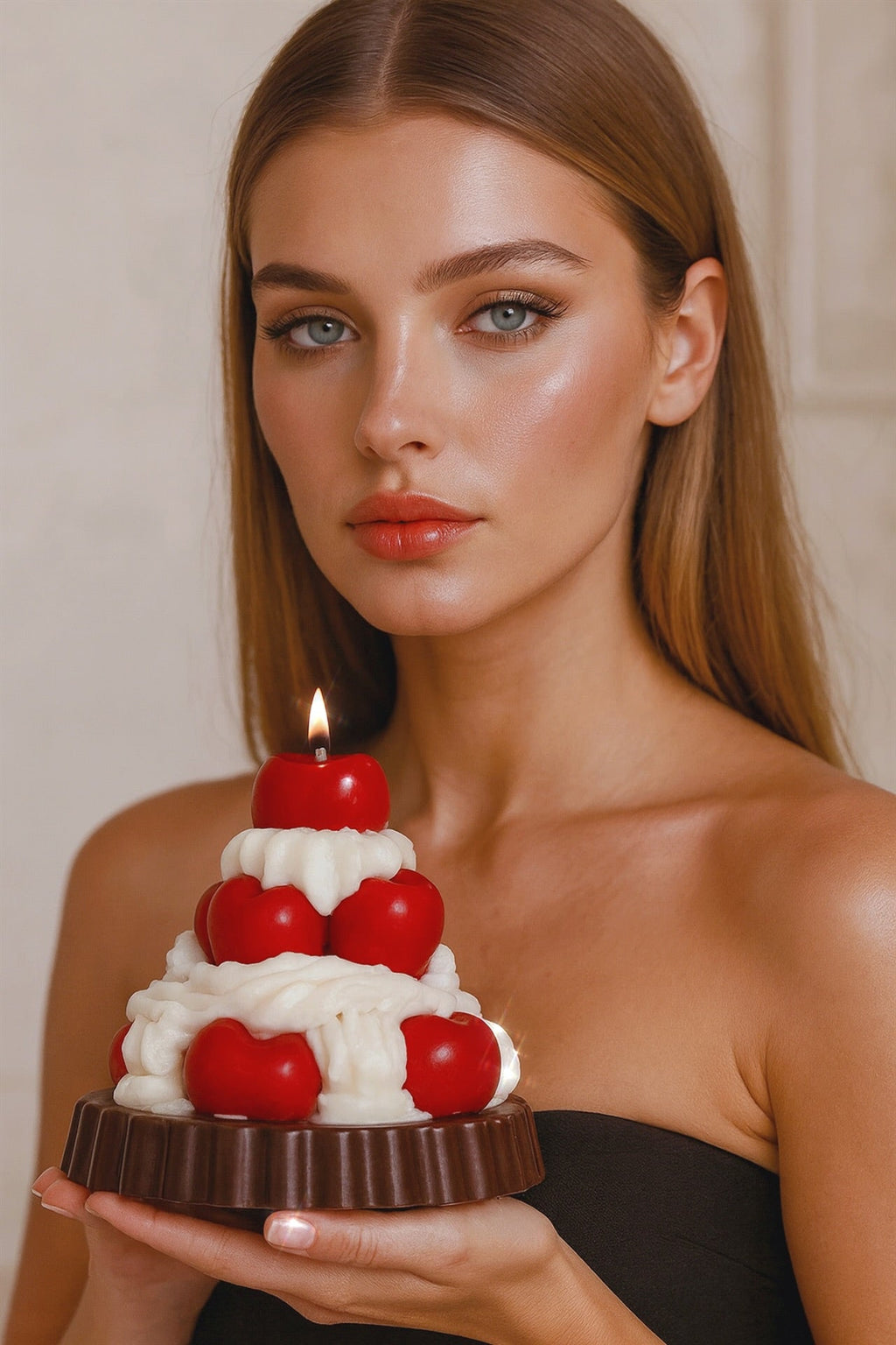 Cherries-and-Cream Tart Candle