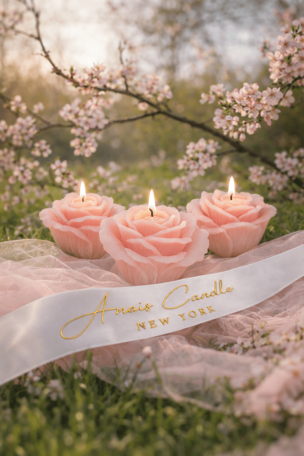 La France Rose Candle Set of 3