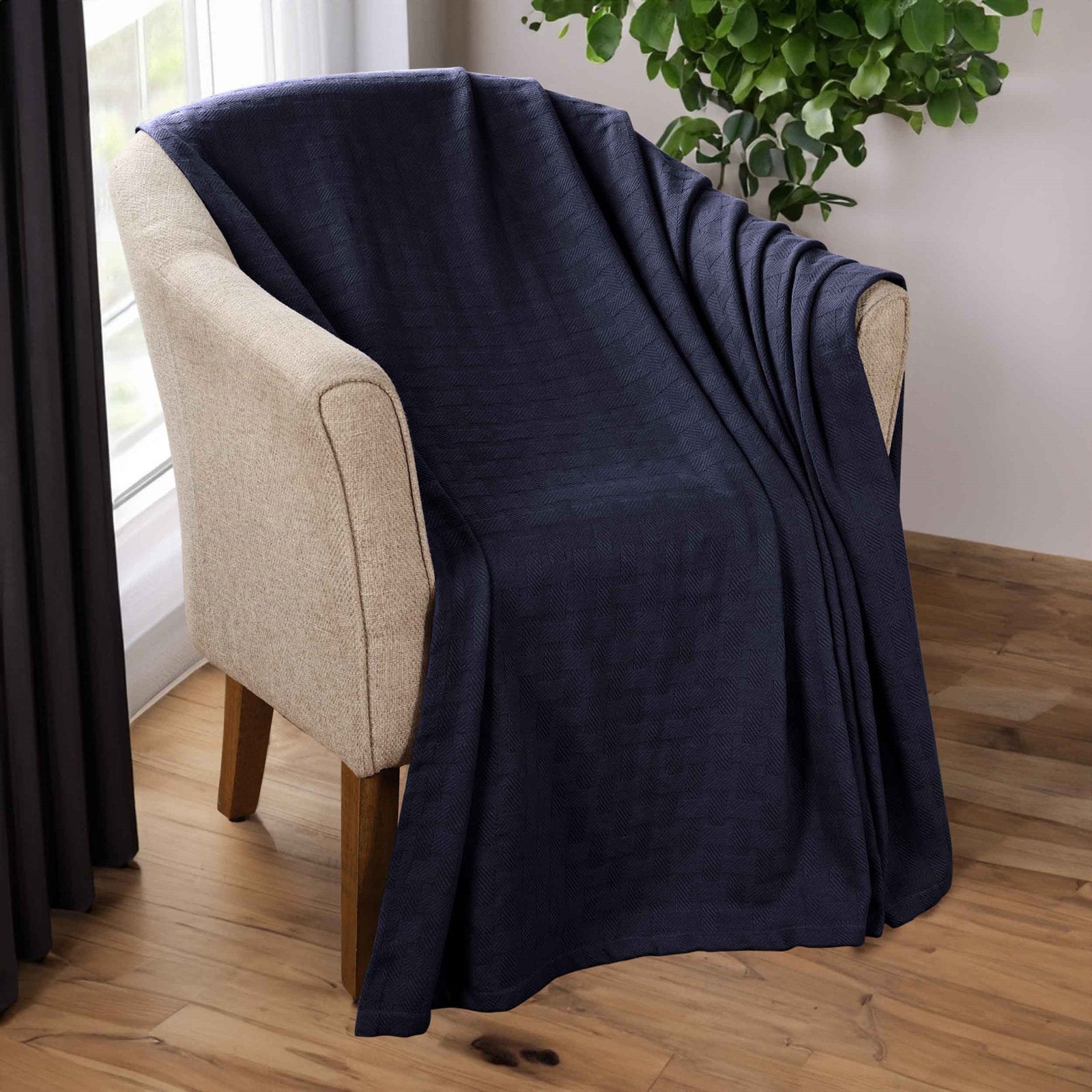 Bertie Cotton Machine Woven Throw Blanket