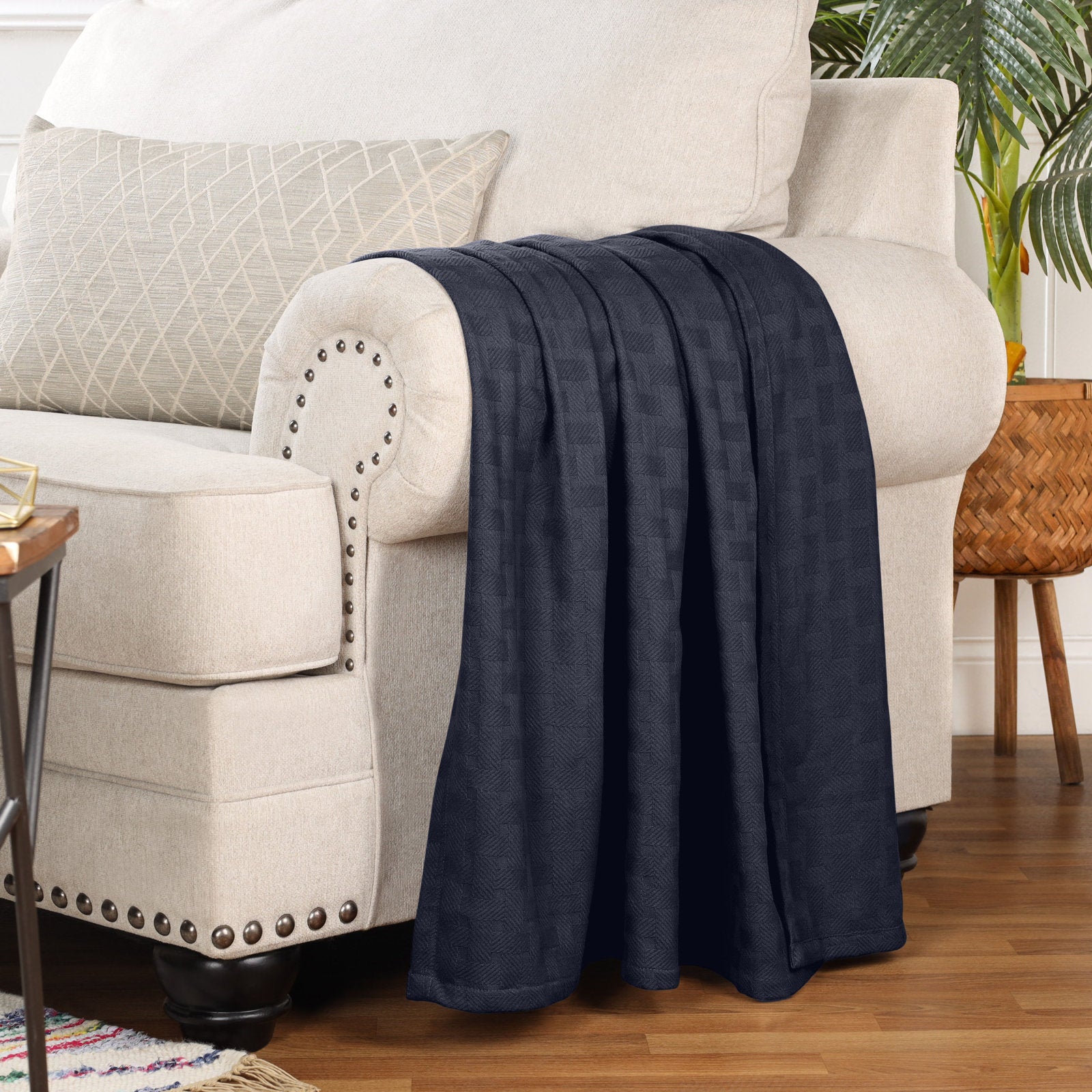 Bertie Cotton Machine Woven Throw Blanket