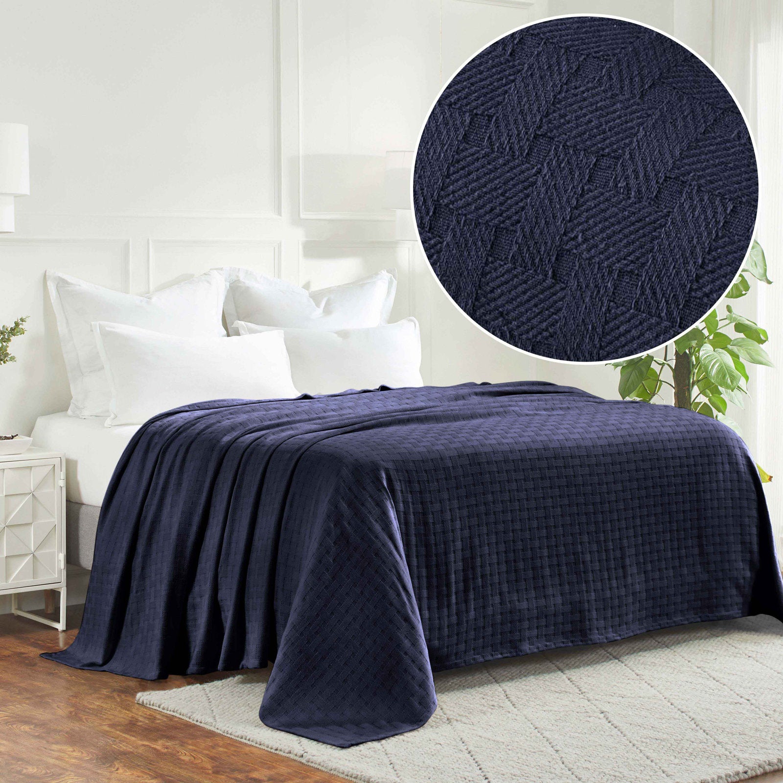Bertie Cotton Machine Woven Throw Blanket
