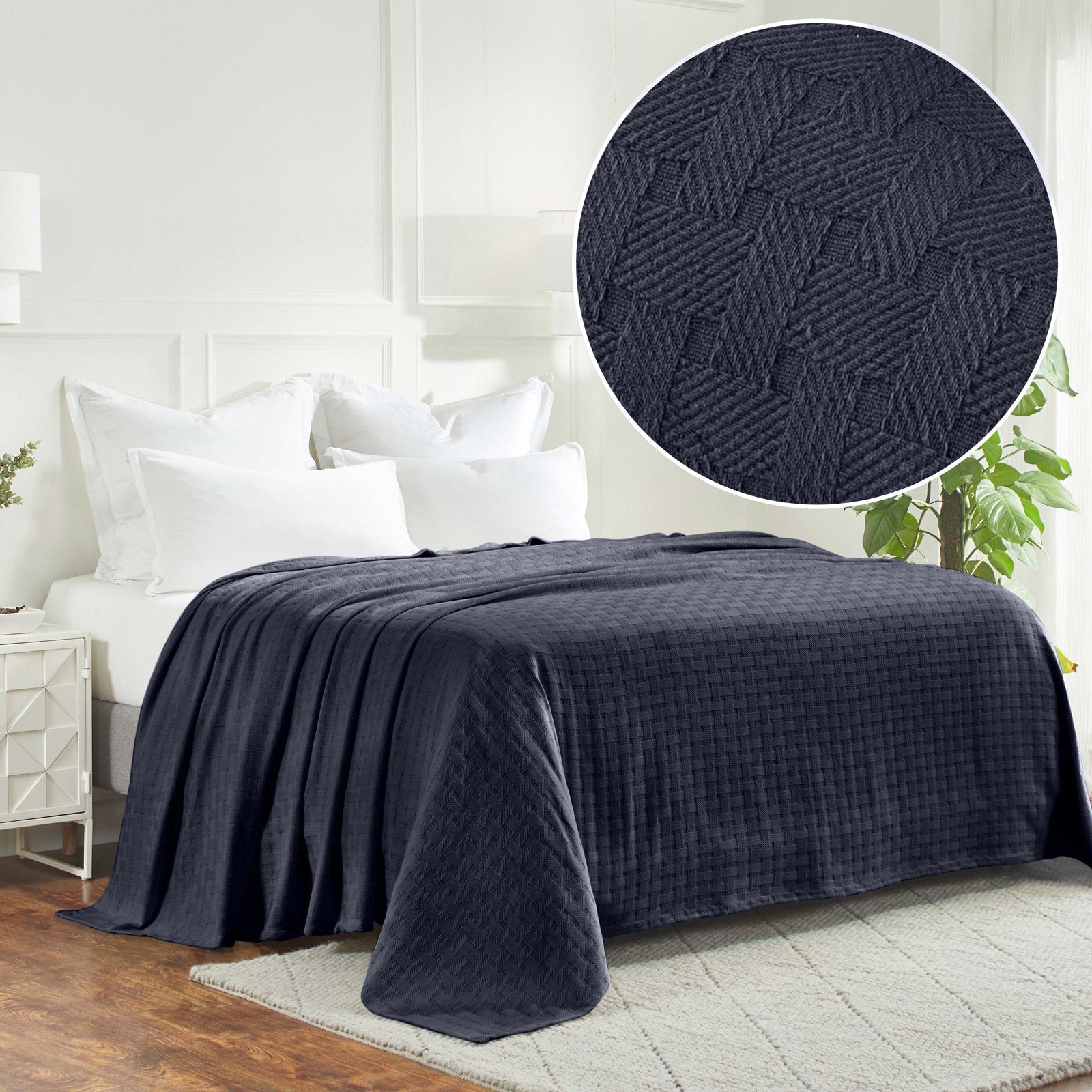 Bertie Cotton Machine Woven Throw Blanket