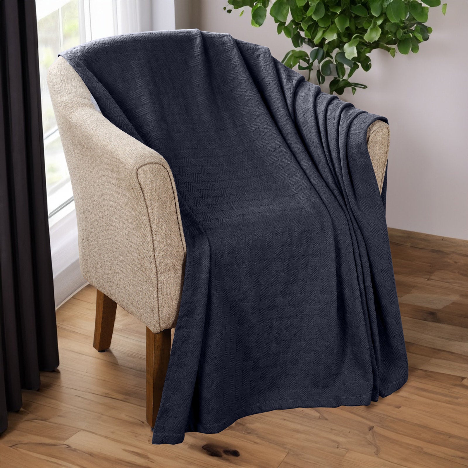 Bertie Cotton Machine Woven Throw Blanket