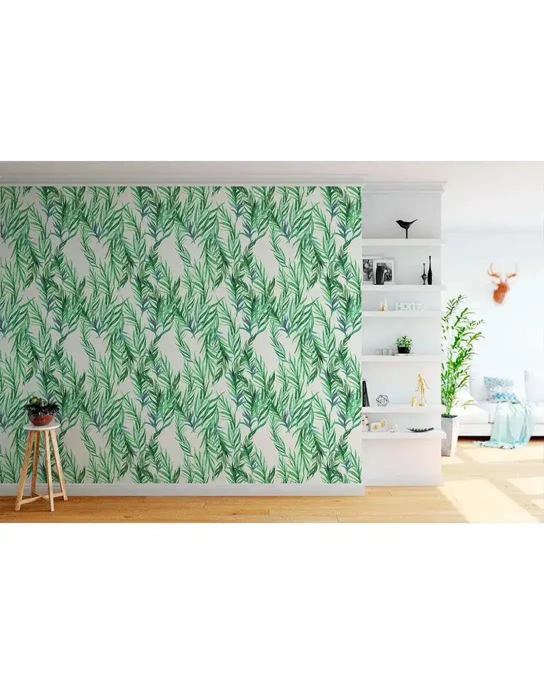 Botanical Green Leaves Removable Wallpaper