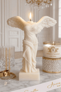 Winged Victory Candle in Sculpture White