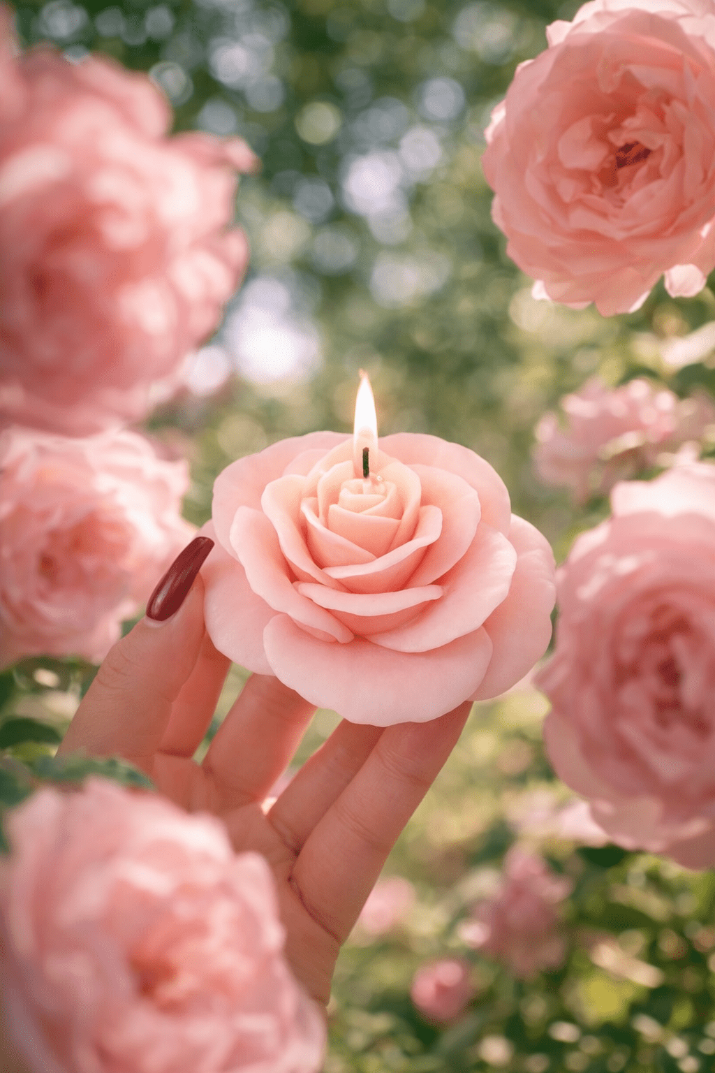 La France Rose Candle Set of 3