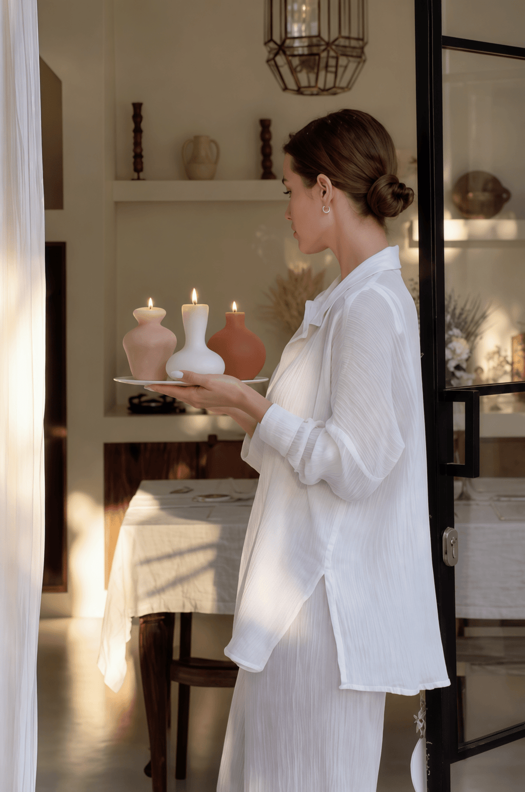 Casa Organic Modern Vessel Candle Set of 3