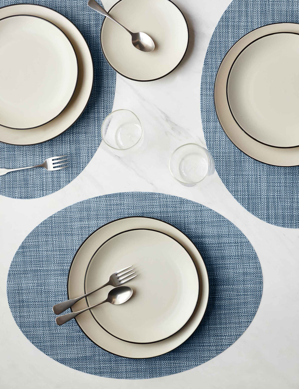 Mini Basketweave Oval Placemat (Set of 4) by Chilewich
