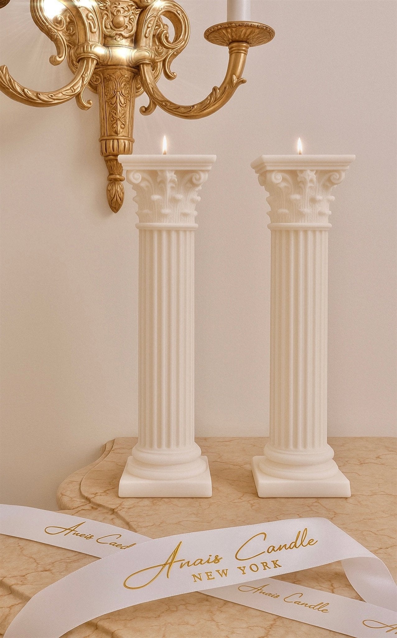 Magnificent Roman Column Candle Set