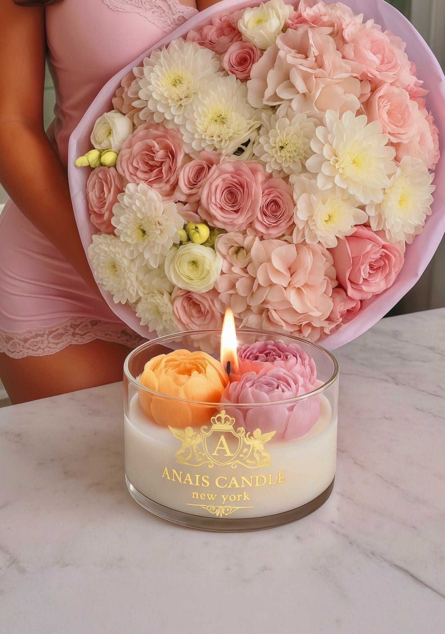 Peony Bouquet Candle