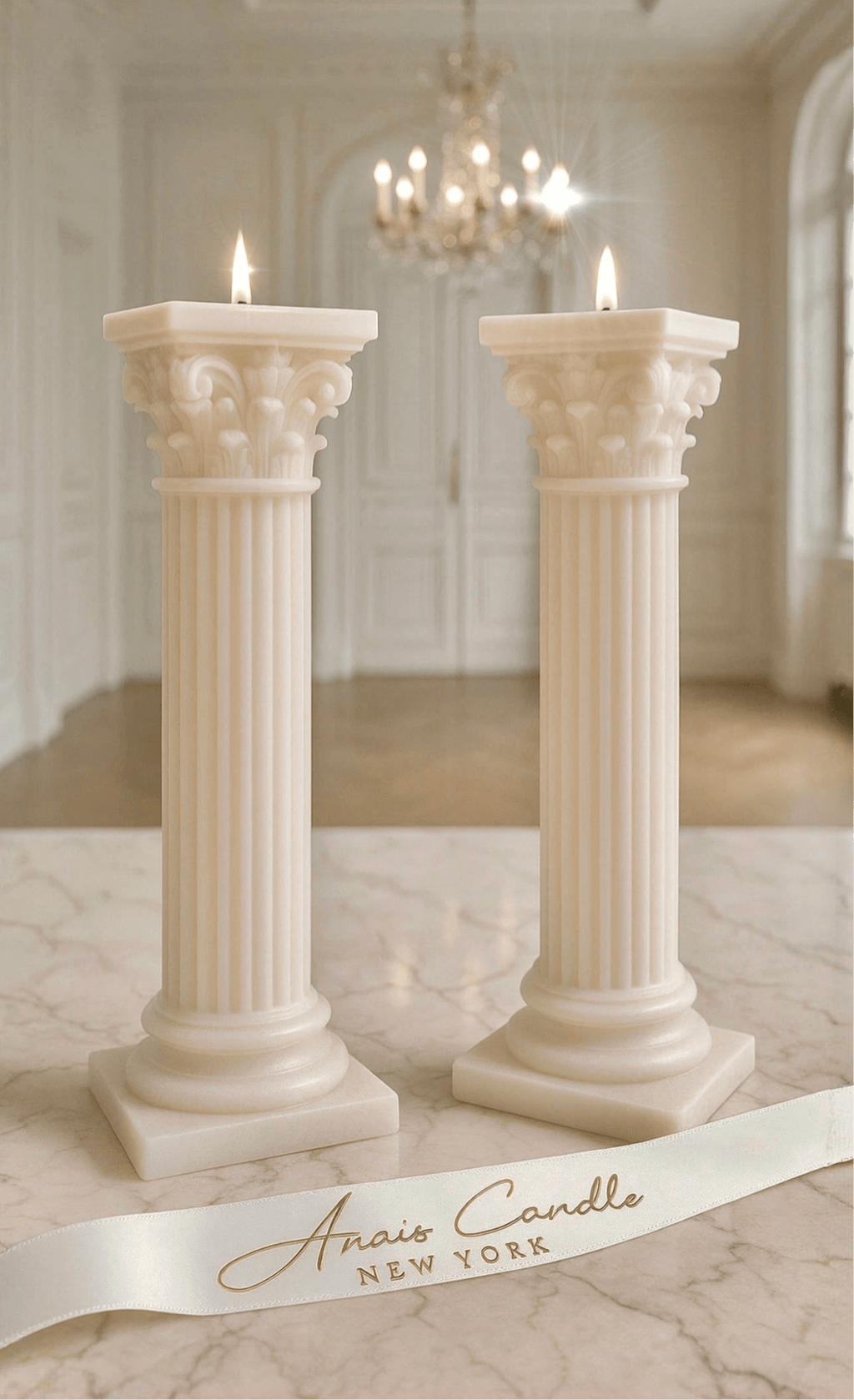 Magnificent Roman Column Candle Set