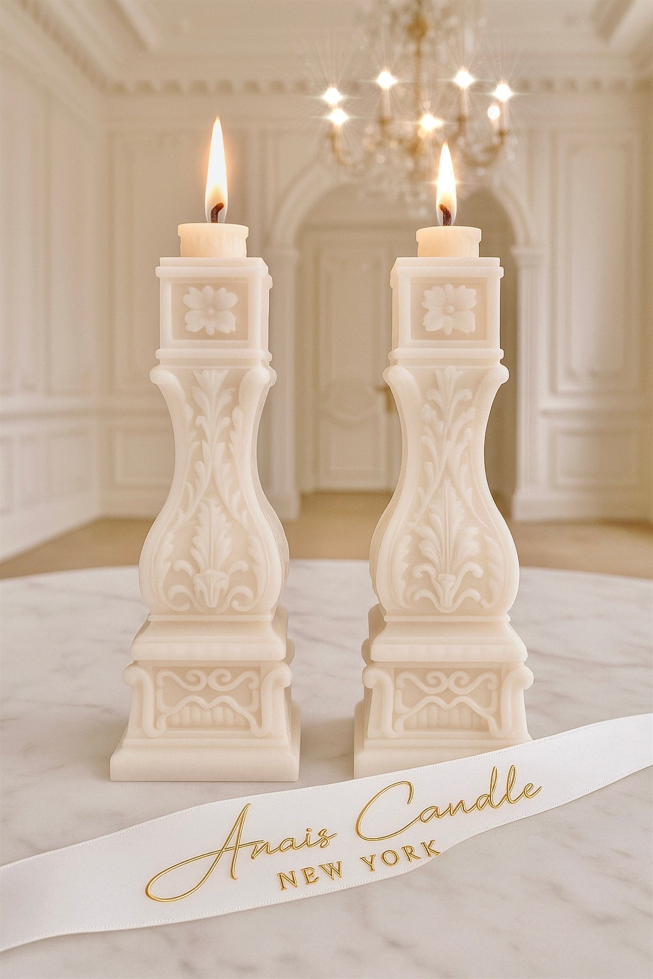 Stair Balusters Candle Set of 2