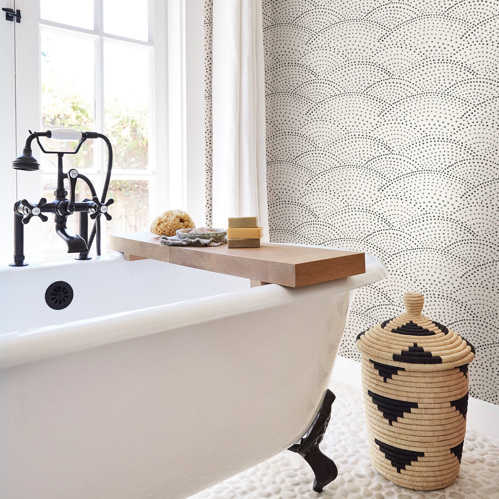 Degraw Scallop 33' L x 20.5" W Wallpaper Roll