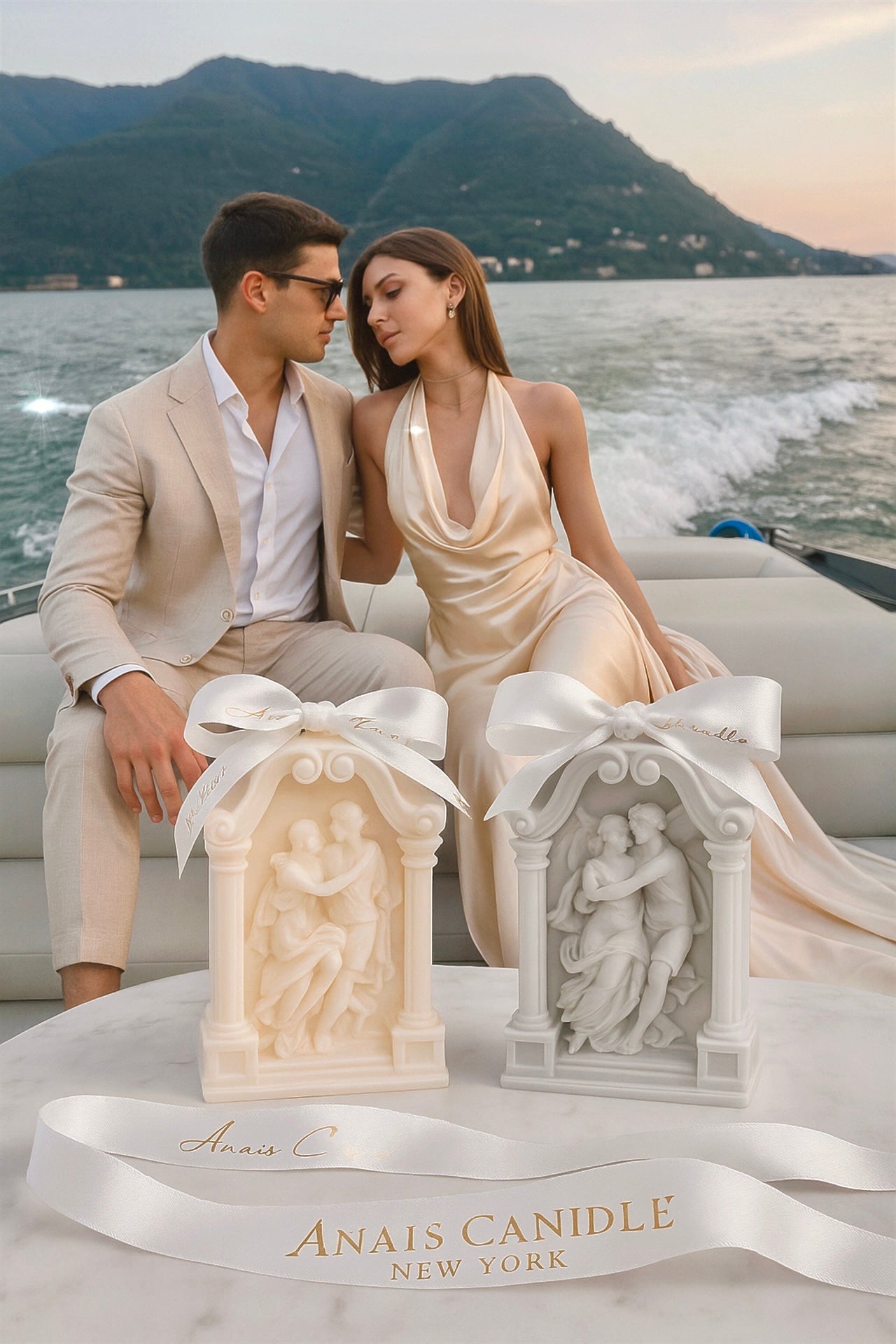 Love Story Set in Calcite Blue & White