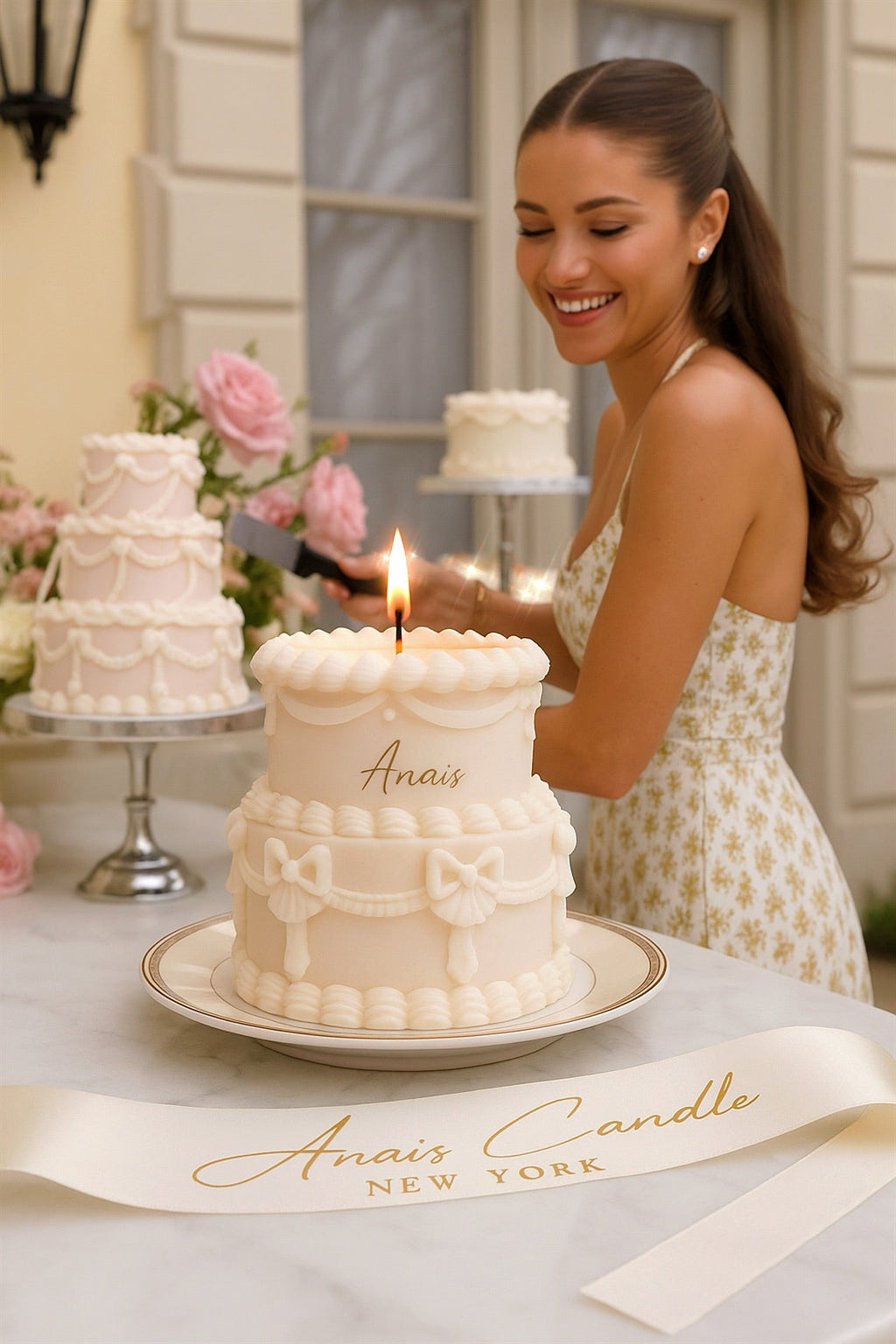 Double Layer Creamy Vintage Cake