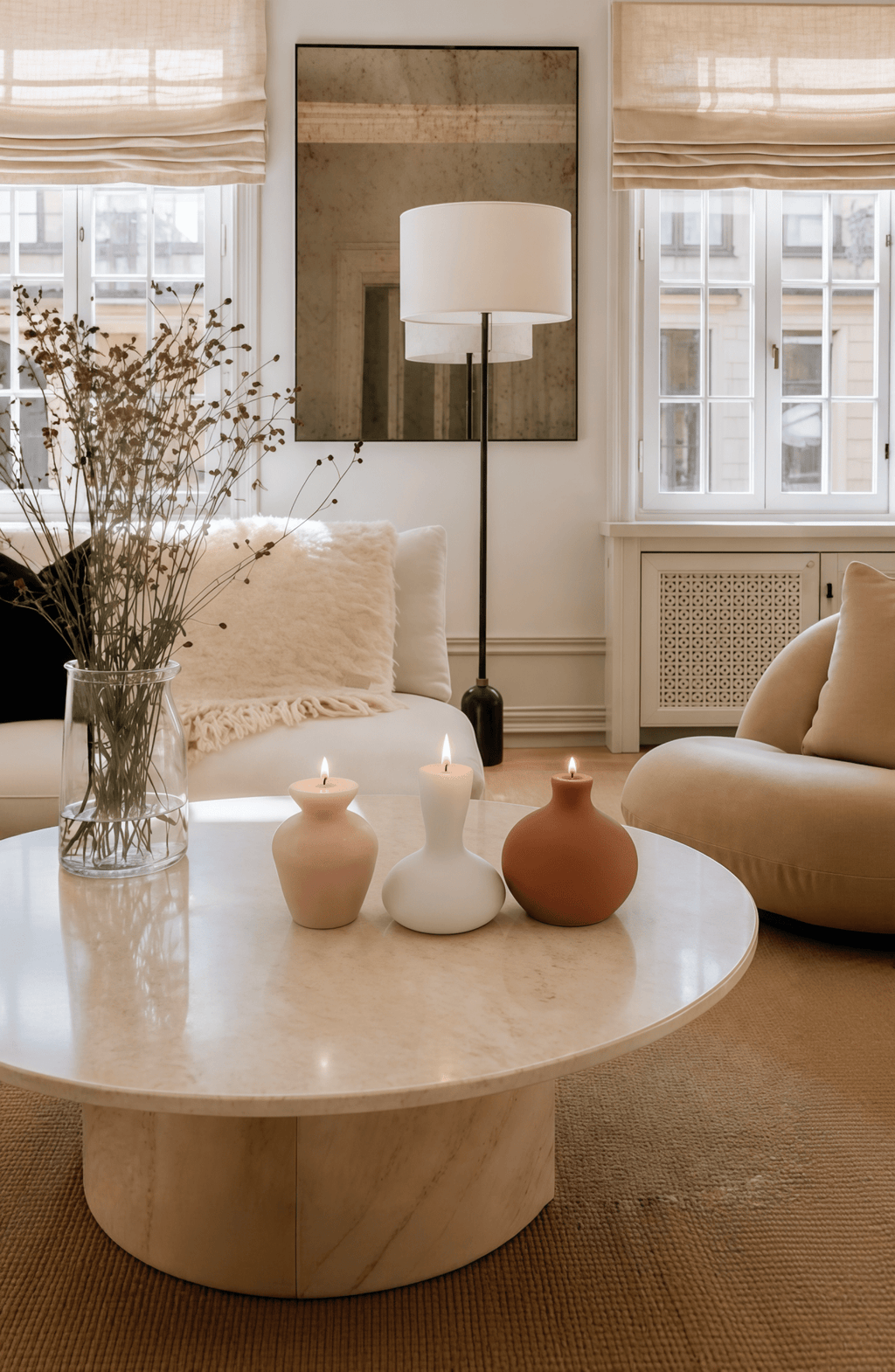 Casa Organic Modern Vessel Candle Set of 3