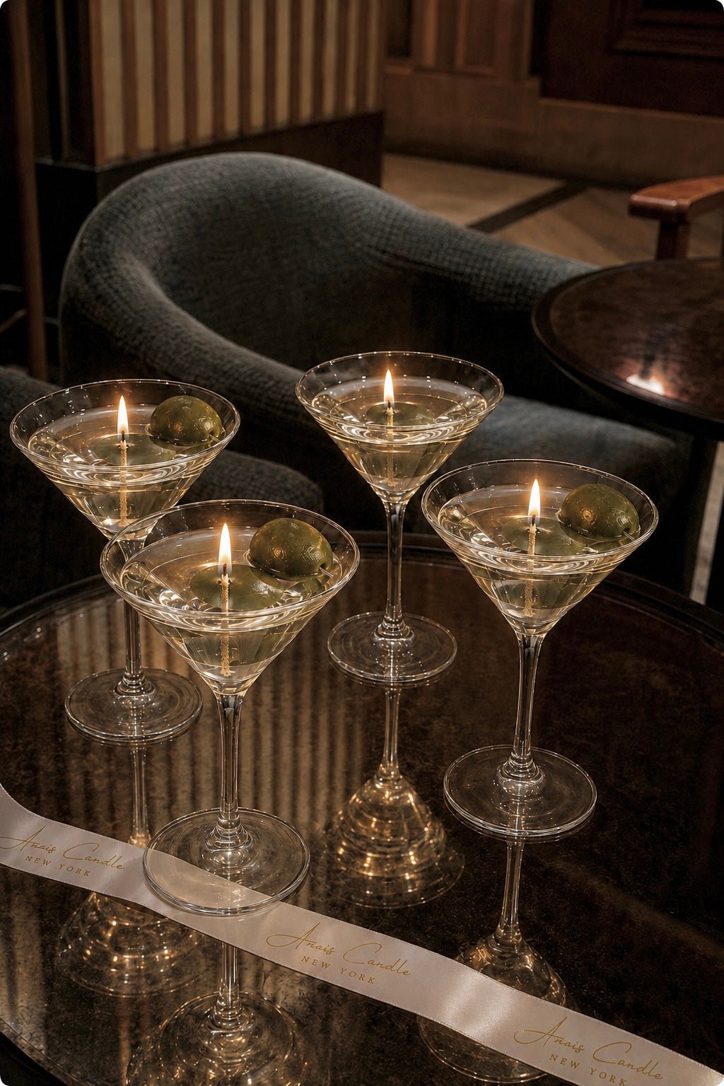 Olive Étoile Martini Candle