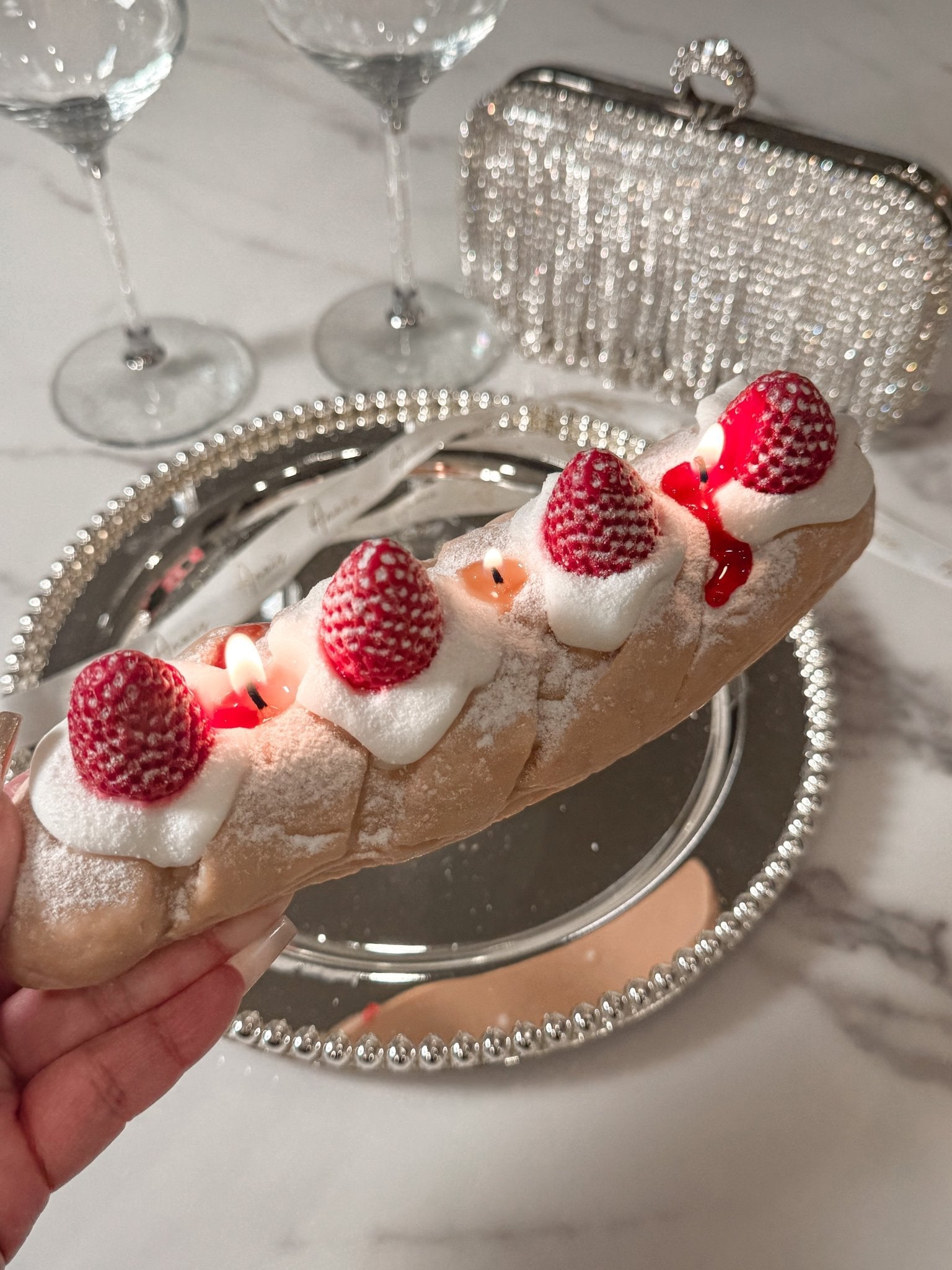 Strawberries & Cream Bread Candle