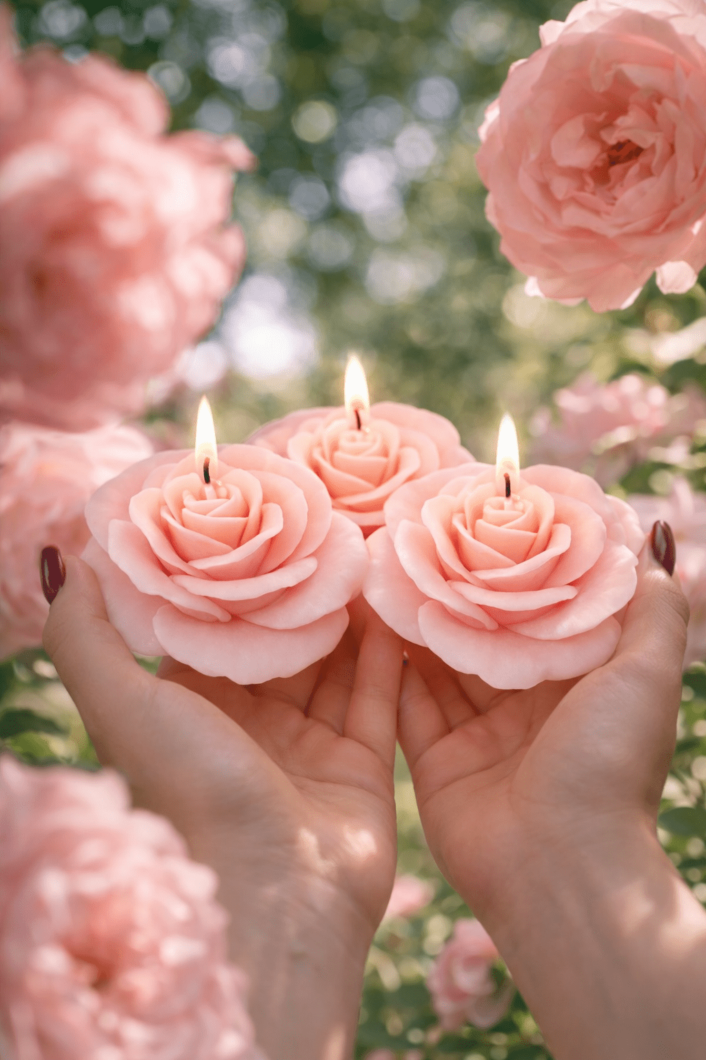 La France Rose Candle Set of 3