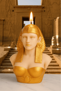 Golden Cleopatra Candle - Hand Painted