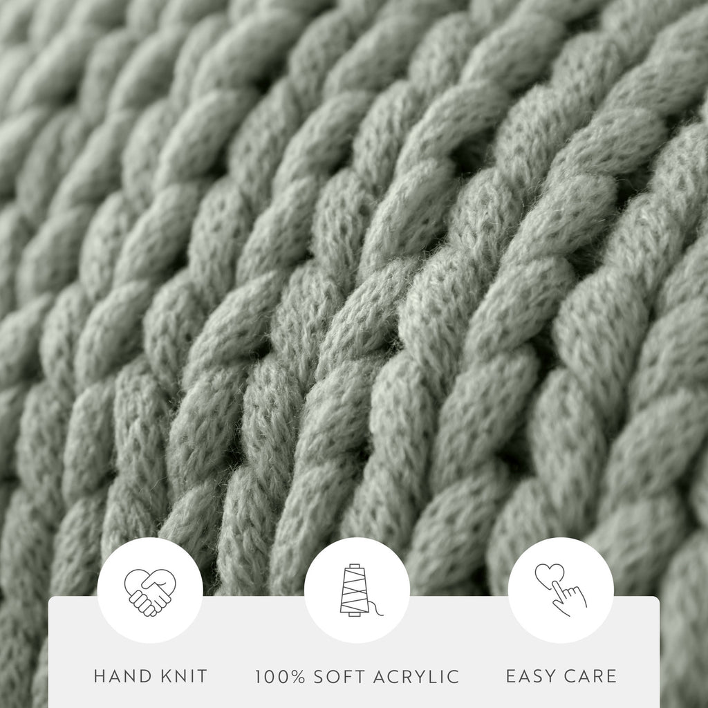 Handmade Chunky Knit Throw Blanket