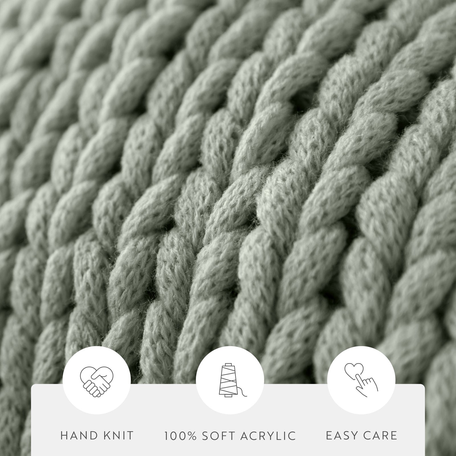 Handmade Chunky Knit Throw Blanket
