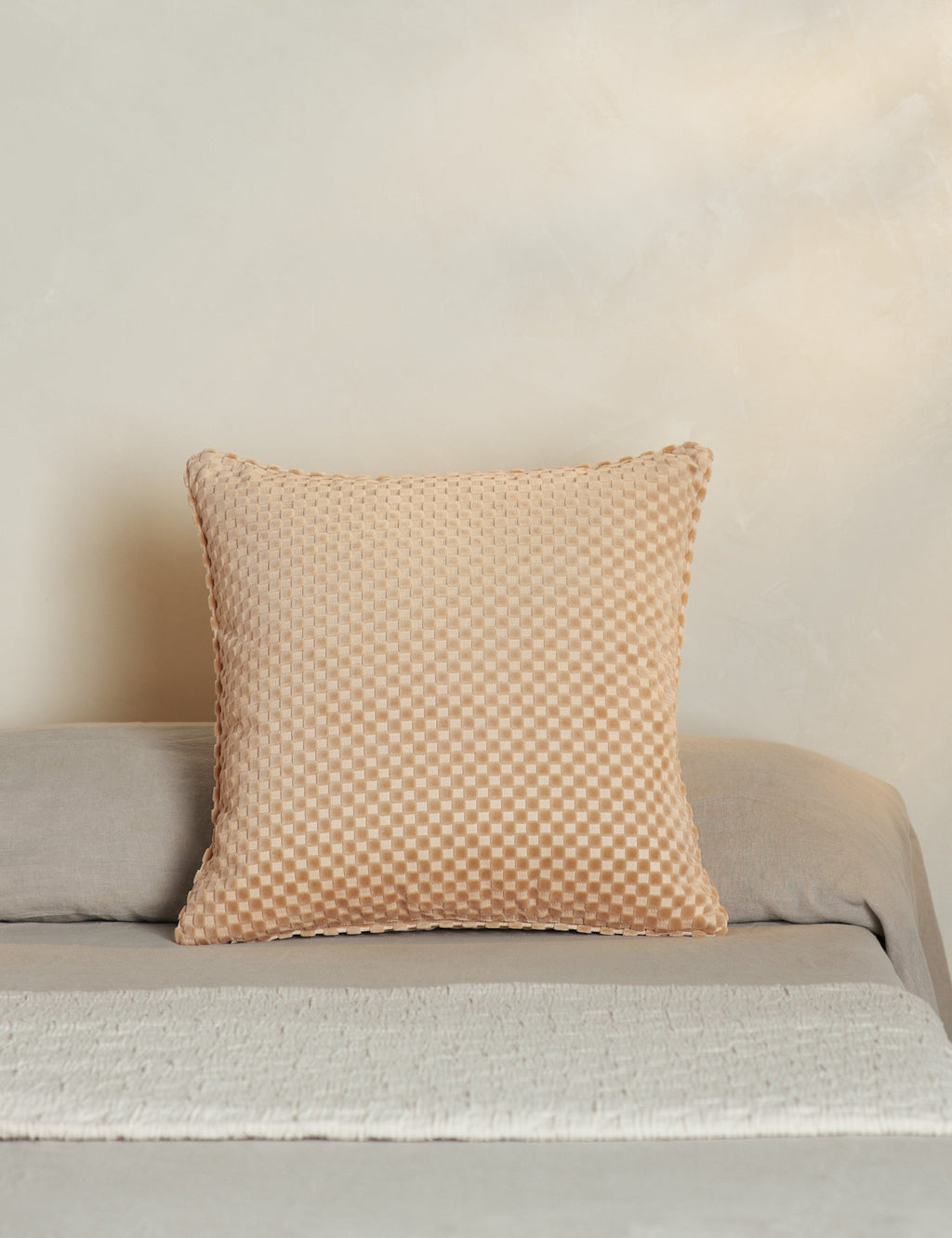 Hi-Lo Checker Velvet Pillow by Sarah Sherman Samuel