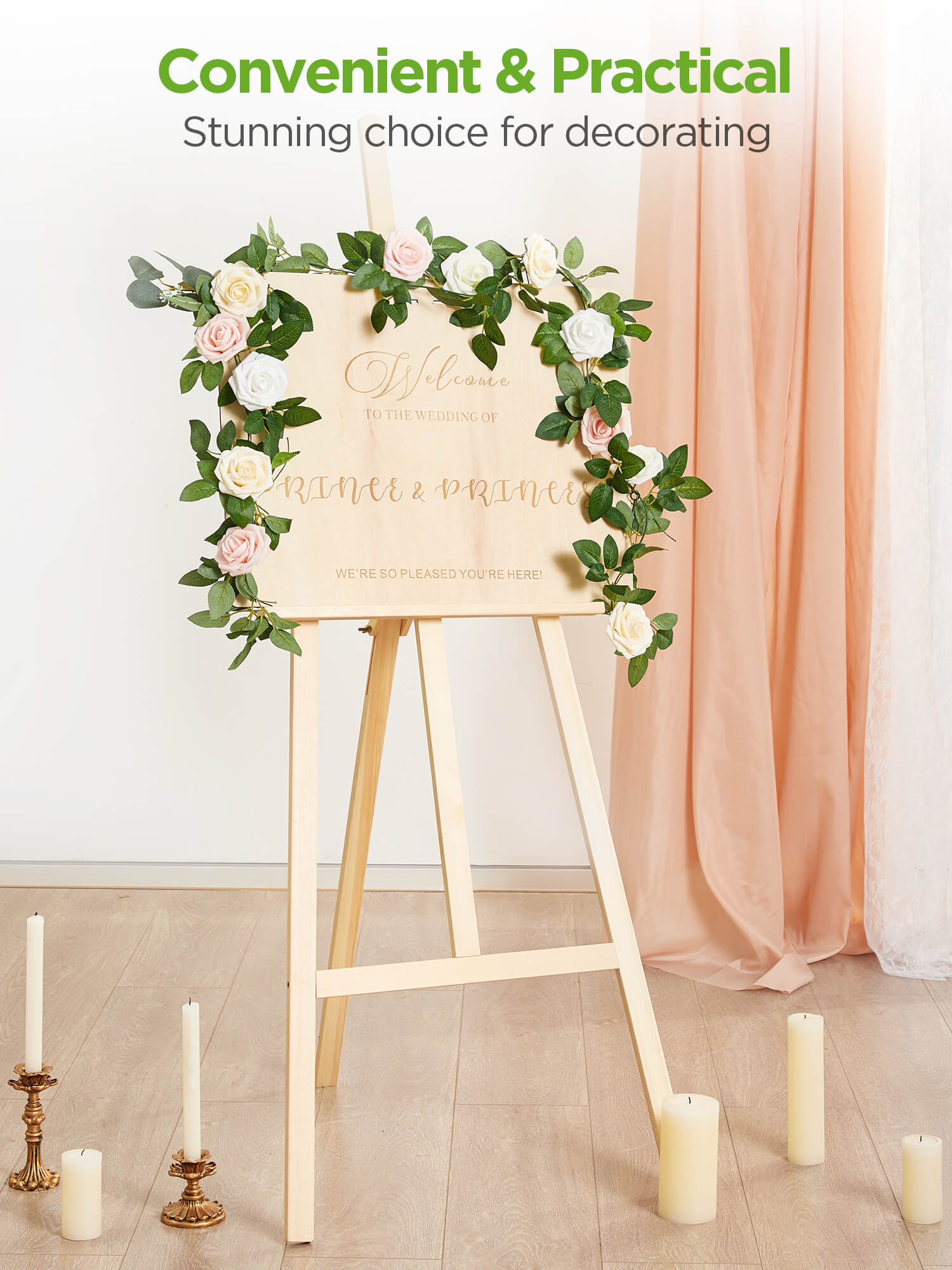 AF178B Artificial Faux Flowers, 50 pcs, Blush