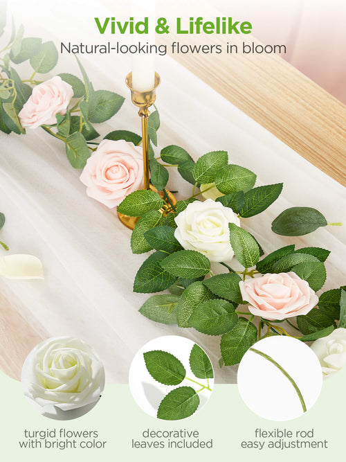 AF178I Artificial Faux Flowers, 50 pcs, Ivory