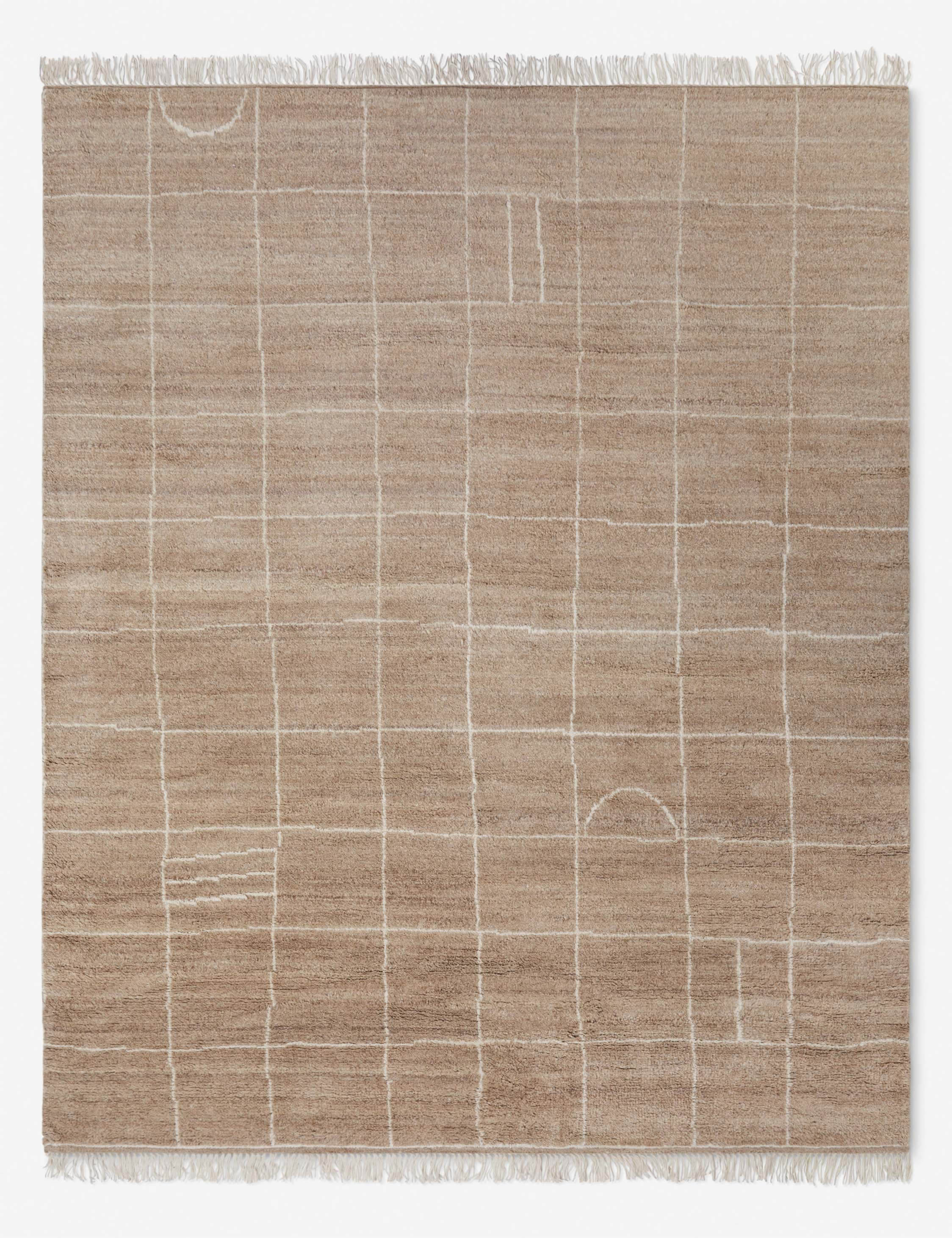Irregular Grid Hand-Knotted Wool Rug by Sarah Sherman Samuel
