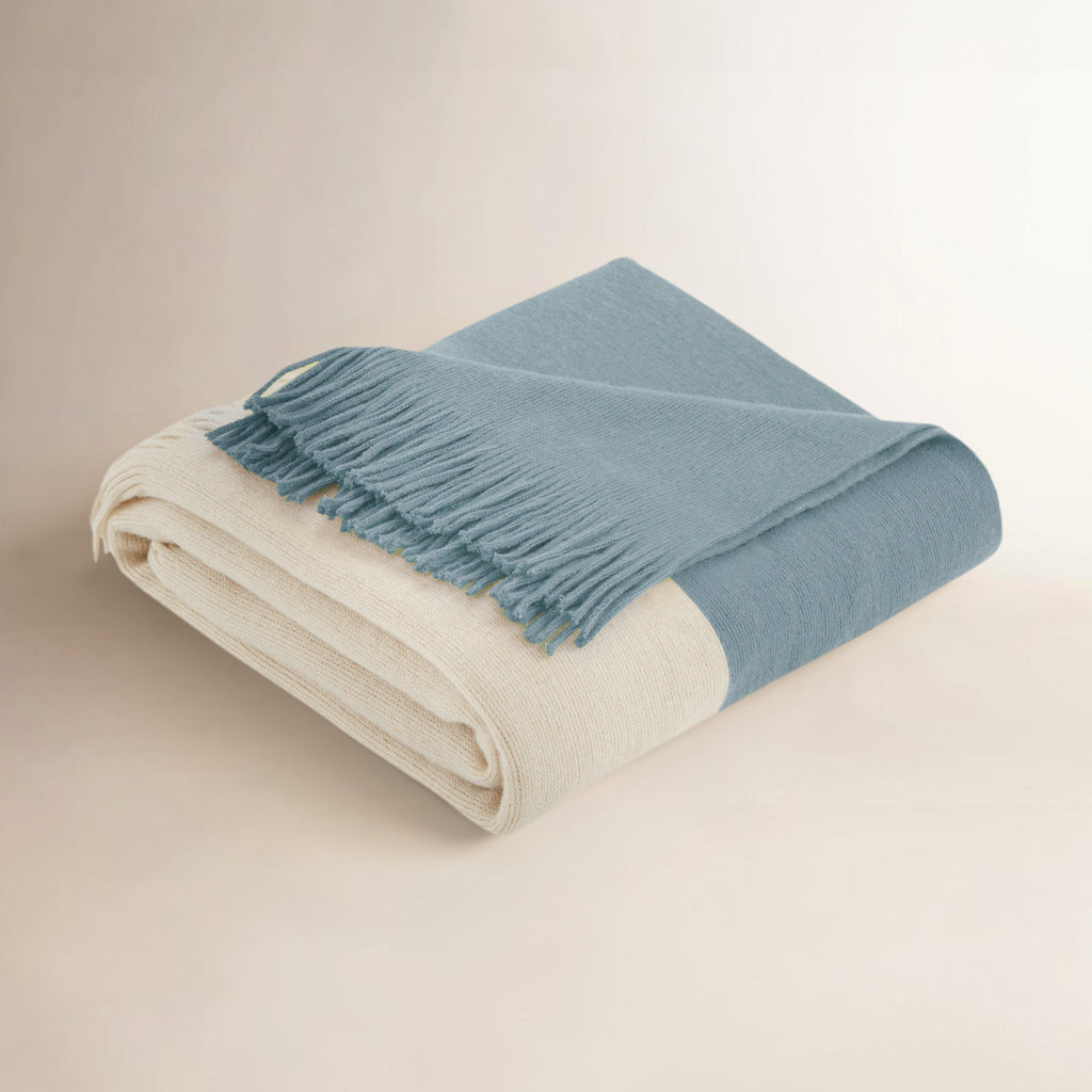 Linea Color Block Faux Cashmere Throw