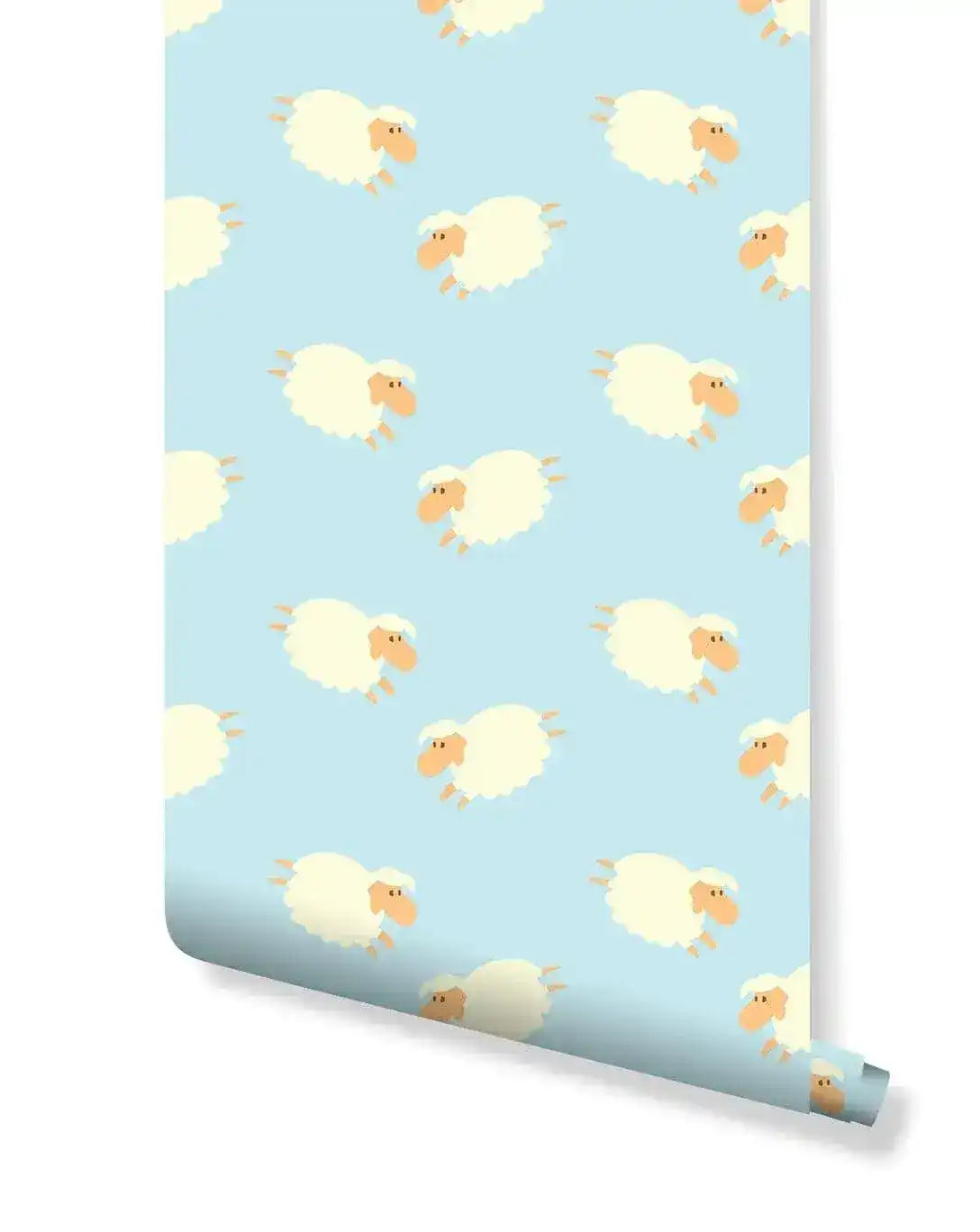 Little Cute Sheep Kids Room Removable Wallpaper