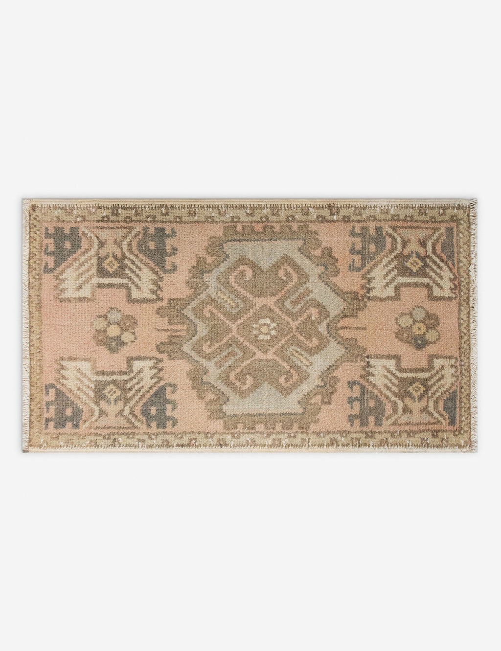 Vintage Turkish Hand-Knotted Wool Mini Rug No. 314, 1'6" x 2'9"