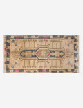 Vintage Turkish Hand-Knotted Wool Mini Rug No. 332, 1'4" x 3'6"
